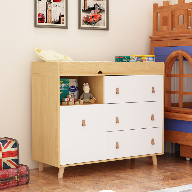 Kymani Changing Table Dresser Viv Rae Color Wood White